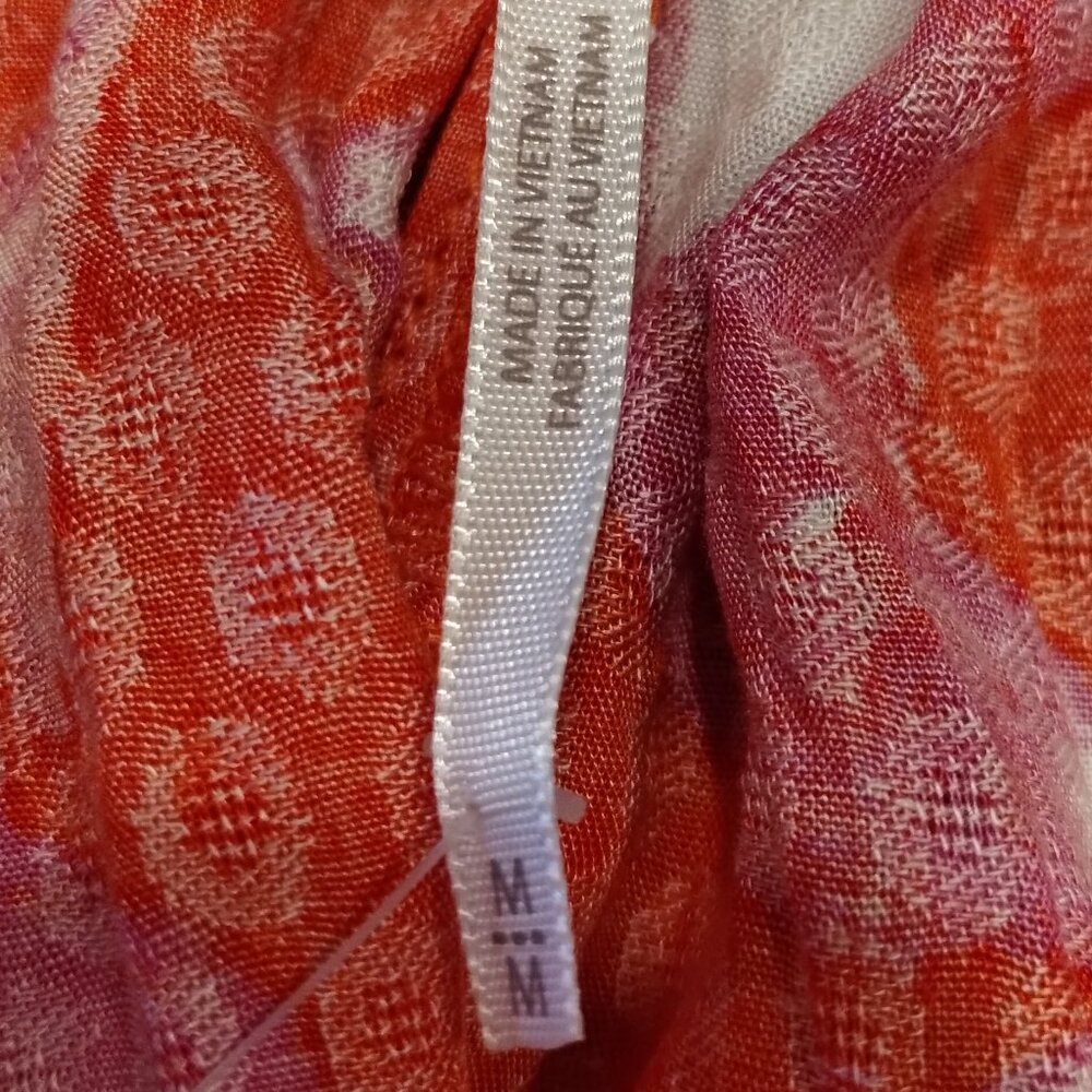 Free People Floral Wisteria Maxi Dress Orange Pop Combo Boho Size M NWT - Picture 9 of 10